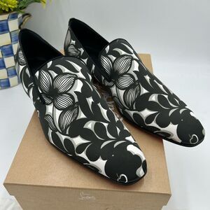 Christian Louboutin men’s dandelion flat black/white loafers size 46.5 Italy Christian Louboutin Men main image 4
